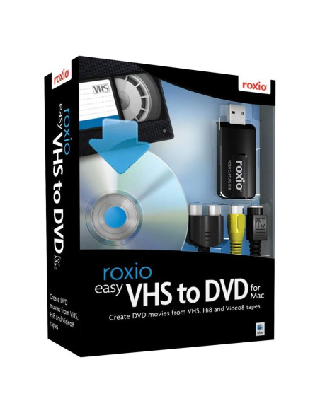 Roxio Easy VHS a DVD Mac - Convertidor de Video Analógico Roxio Easy VHS a DVD Mac - Convertidor de Video Analógico