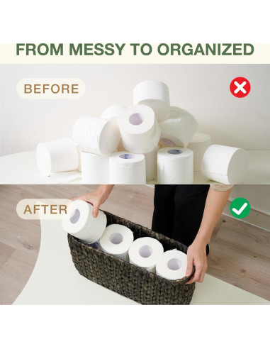 Cesta de Almacenamiento de Papel Higiénico 84ECO 6 Rollos Espresso