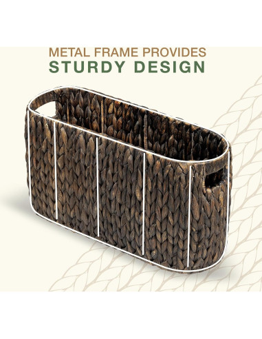 Cesta de Almacenamiento de Papel Higiénico 84ECO 6 Rollos Espresso