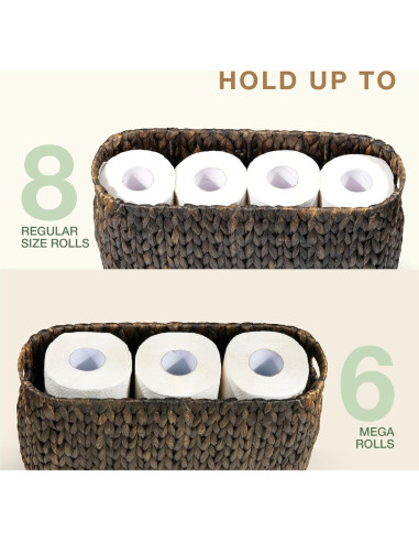 Cesta de Almacenamiento de Papel Higiénico 84ECO 6 Rollos Espresso