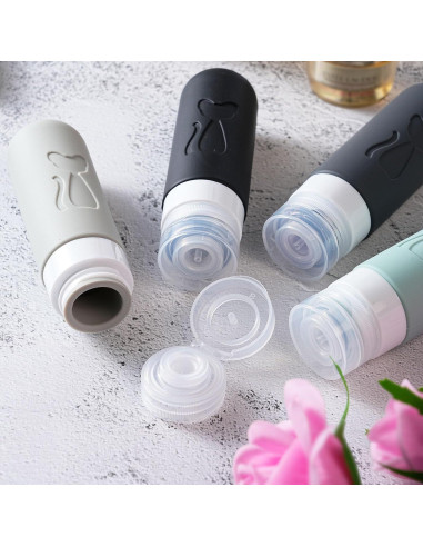 Botellas de viaje a prueba de fugas Zafit 3oz - 4 unidades
