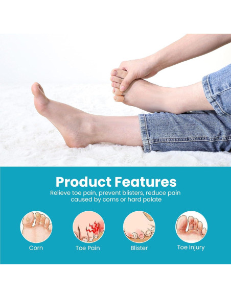 Protectores de Dedos Meñiques Povihome - 12 Piezas Gel Beige Protectores de Dedos Meñiques Povihome - 12 Piezas Gel Beige