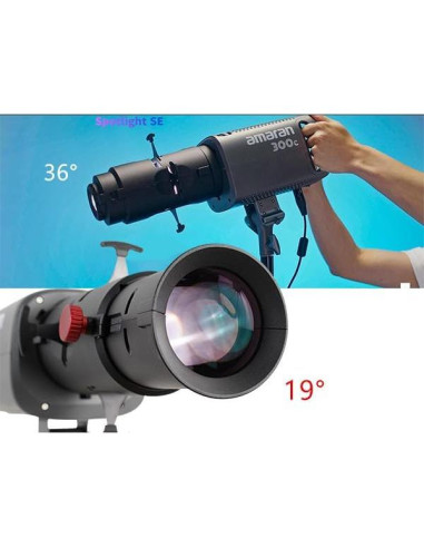 Aputure Amaran Spotlight SE Kit Lente 19 Proyección Bowens