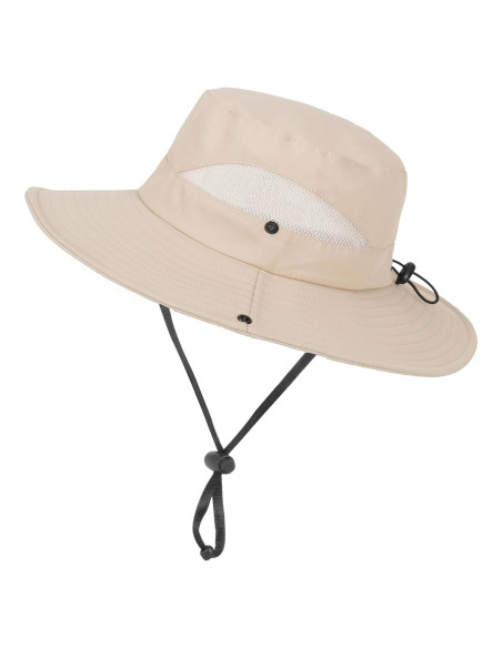 Sombrero de Sol Beige para Niños con Protección UV 5-14A Sombrero de Sol Beige para Niños con Protección UV 5-14A