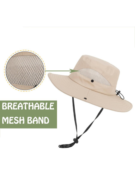 Sombrero de Sol Beige para Niños con Protección UV 5-14A Sombrero de Sol Beige para Niños con Protección UV 5-14A