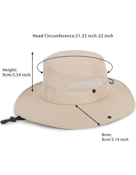 Sombrero de Sol Beige para Niños con Protección UV 5-14A Sombrero de Sol Beige para Niños con Protección UV 5-14A