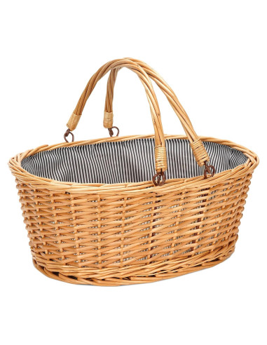 Cesta de Picnic de Mimbre TwentyNext Gris 40.64x35.05cm