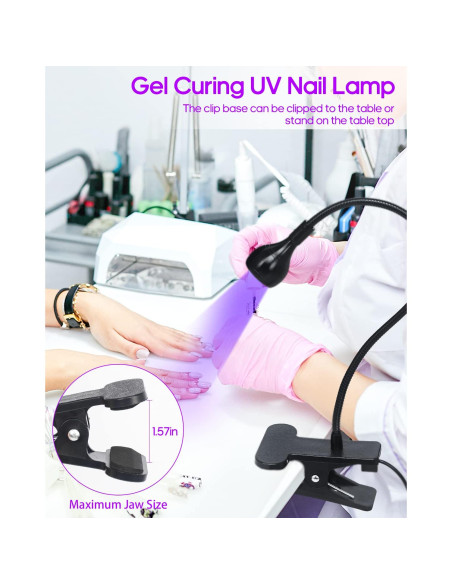 Lámpara de Uñas LED Funfe Fu-28 con Brazo Flexible y Guantes Lámpara de Uñas LED Funfe Fu-28 con Brazo Flexible y Guantes