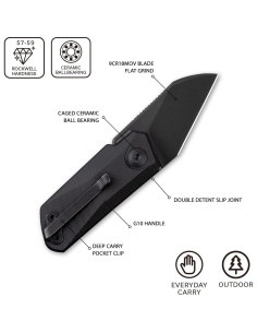 Cuchillo Plegable CIVIVI Ki-V 3.94 cm Negro EDC Compacto 2