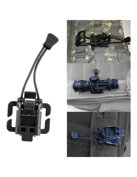 Clips Molle Tácticos AZB - 4 Piezas Nylon Negro Clips Molle Tácticos AZB - 4 Piezas Nylon Negro