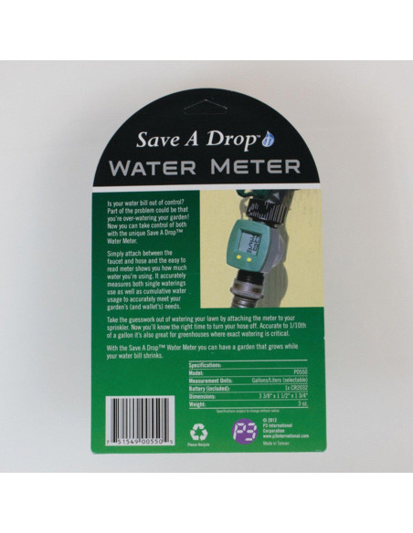 Medidor de Agua P3 International P0550 LCD Resistente al Agua Medidor de Agua P3 International P0550 LCD Resistente al Agua