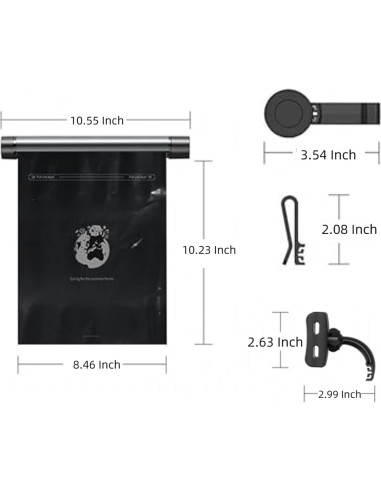 Basurero Rodante para Auto Bertans H11-Gris Impermeable