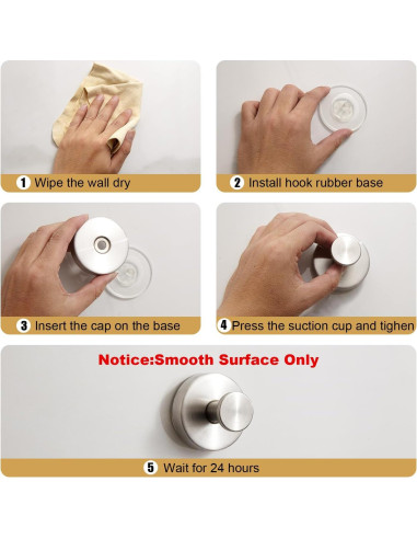 Ganchos de Ventosa Swodition para Ducha y Baño - 2 Piezas