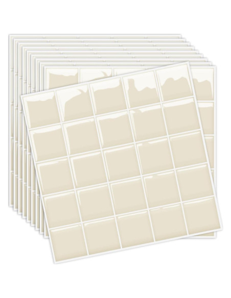Alwayspon Azulejos de Vinilo 3D Beige Autoadhesivos 10 Hojas Alwayspon Azulejos de Vinilo 3D Beige Autoadhesivos 10 Hojas
