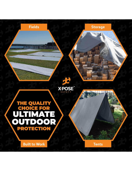 Lona de Polietileno Plateada 1.5m x 2.1m Xpose Safety - Impermeable y Resistente Lona de Polietileno Plateada 1.5m x 2.1m Xpose Safety - Impermeable y Resistente