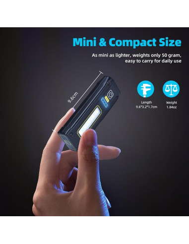 Linterna UV 365nm DARKBEAM Recargable USB C Mini EDC
