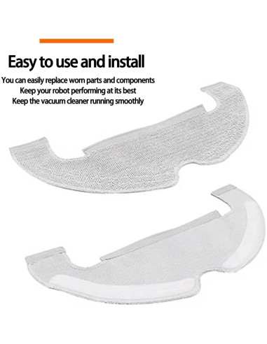 Kit de 8 Paños de Mopa Genérico para Dreame D10 Plus/Z10 Pro
