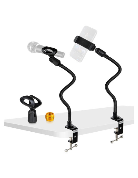 Soporte de Micrófono de Escritorio PROAR 33cm Brazo Flexible Soporte de Micrófono de Escritorio PROAR 33cm Brazo Flexible
