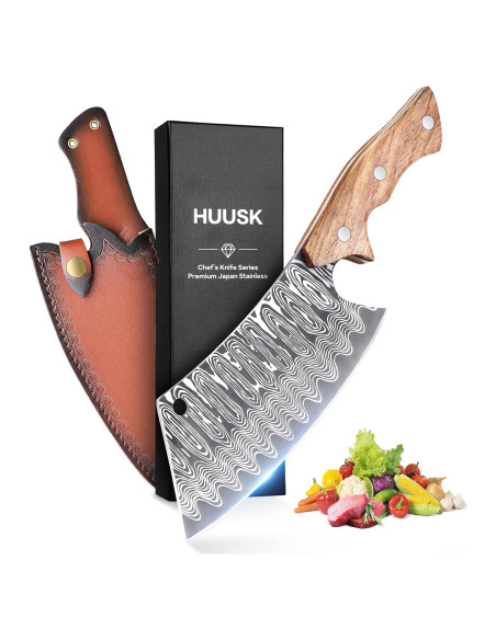 Cuchillo de Cocina Huusk Japón 18cm Acero Alto Carbono Cuchillo de Cocina Huusk Japón 18cm Acero Alto Carbono