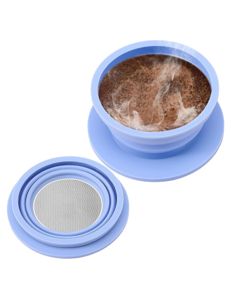Goteador de café plegable VVGCS azul, filtro reutilizable 240-360 ml Goteador de café plegable VVGCS azul, filtro reutilizable 240-360 ml