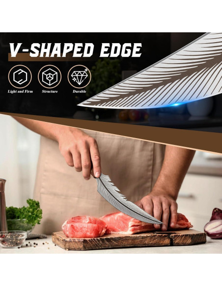 Cuchillo Huusk de Pluma Afilada 36.83 cm Acero Carbono Cuchillo Huusk de Pluma Afilada 36.83 cm Acero Carbono