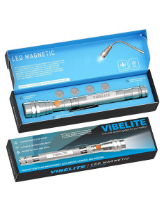 Linterna Magnética Telescópica VIBELITE 200 Lúmenes Plata