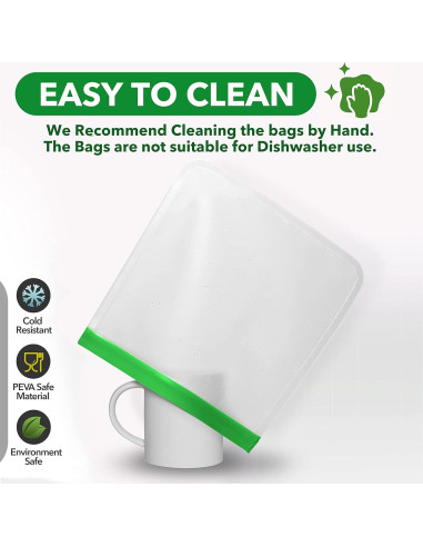 Bolsas Reutilizables para Congelador GREENZLA 8 Unidades 30.28L