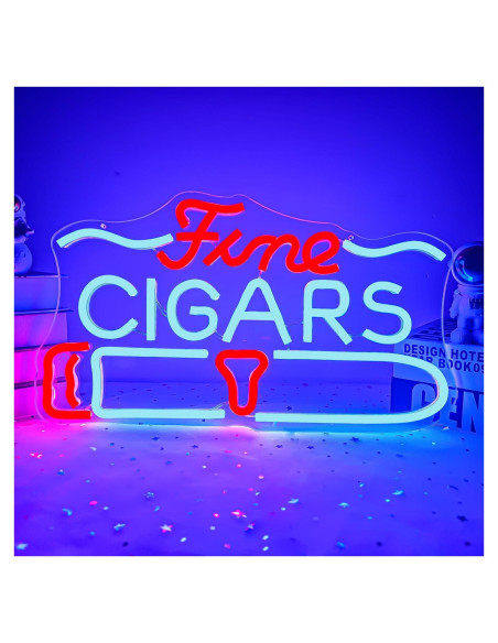 Cartel de Neón LED OvoNinn Cigarros Finos 22.2x40 cm Cartel de Neón LED OvoNinn Cigarros Finos 22.2x40 cm