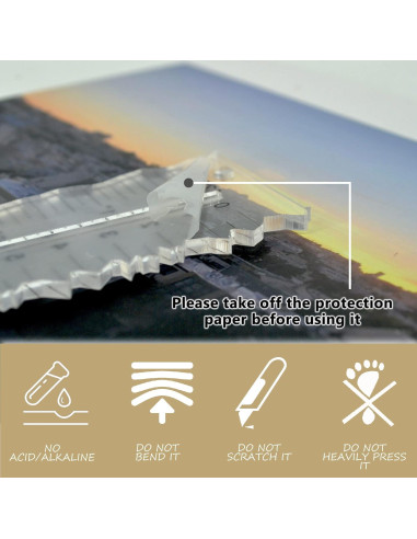 Regla de Desgarro de Papel UPTTHOW 30.48 cm Acrílica Multifuncional