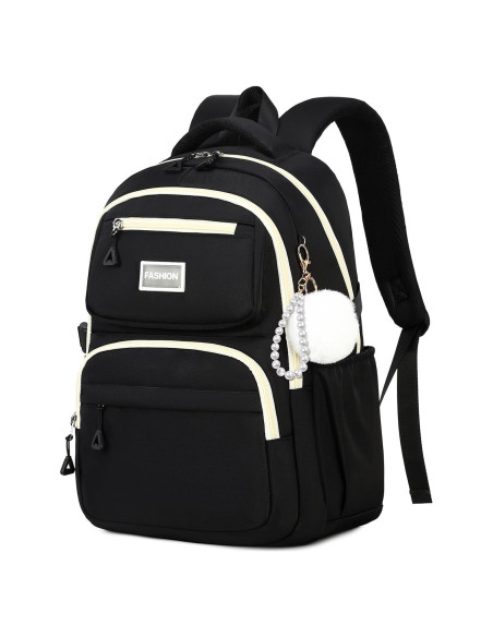 Mochila Escolar para Niñas MOONBABY Negra 45x18x34 cm Mochila Escolar para Niñas MOONBABY Negra 45x18x34 cm