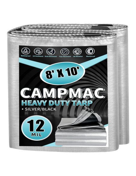 Lona impermeable CAMPMAC 2.44m x 3.05m 0.30cm alta resistencia Lona impermeable CAMPMAC 2.44m x 3.05m 0.30cm alta resistencia