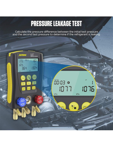 Medidor de Manifold Digital AUTOOL LM120 para Refrigeración