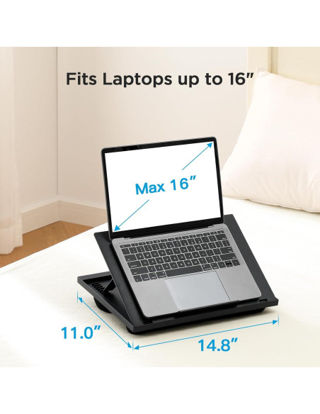 Soporte de Laptop Ajustable HUANUO con Cojín - 8 Ángulos Soporte de Laptop Ajustable HUANUO con Cojín - 8 Ángulos