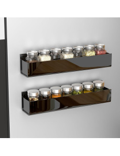 Organizador de Especias Acrílico Adhesivo PMMASTO Negro - 4 Paquete 2