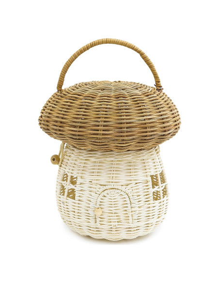 Cesta de Almacenamiento KOLWOVEN de Rattan Natural 22cm Cesta de Almacenamiento KOLWOVEN de Rattan Natural 22cm