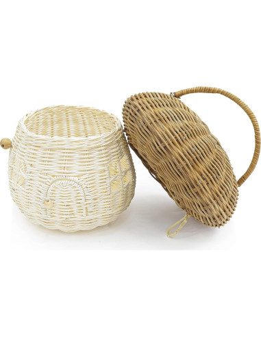 Cesta de Almacenamiento KOLWOVEN de Rattan Natural 22cm