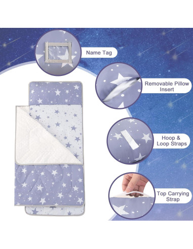 Colchoneta para Siesta Wowelife Estrella Gris 127x51 cm