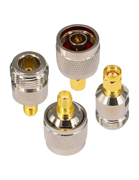 Kit de Adaptadores Coaxiales SMA a N Onelinkmore 4 Piezas Kit de Adaptadores Coaxiales SMA a N Onelinkmore 4 Piezas