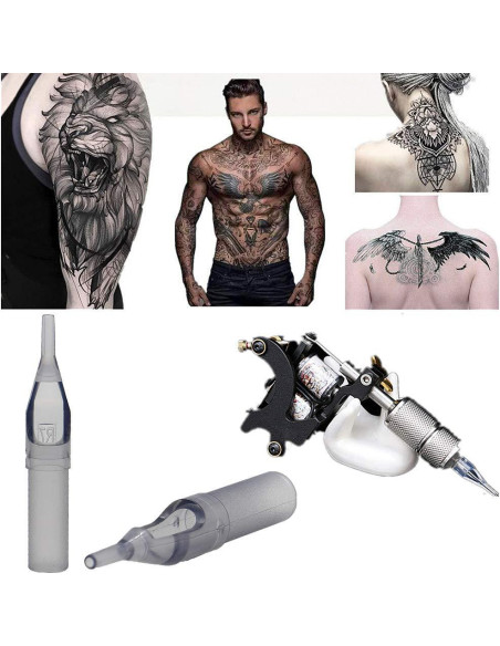 Consejos de Tatuaje Desechables Autdor 100Pcs 5R Esterilizados Consejos de Tatuaje Desechables Autdor 100Pcs 5R Esterilizados