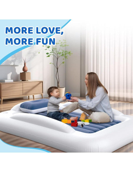 Cama de viaje inflable Deeteck para niños 160x109 cm azul Cama de viaje inflable Deeteck para niños 160x109 cm azul