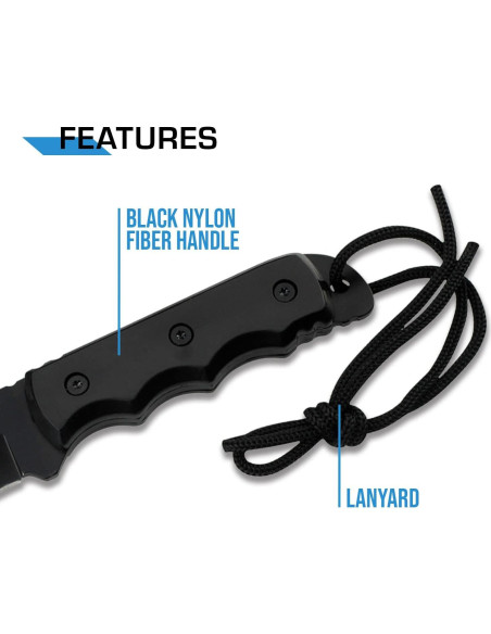 Cuchillo de Hoja Fija MTech USA MT-20-35BK, 20.32 cm, Negro Cuchillo de Hoja Fija MTech USA MT-20-35BK, 20.32 cm, Negro