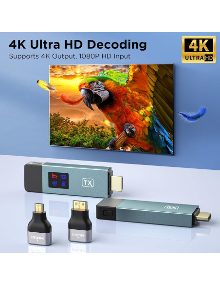 Transmisor y Receptor HDMI Inalámbrico BRAIDOL TR50 4K 30m Transmisor y Receptor HDMI Inalámbrico BRAIDOL TR50 4K 30m
