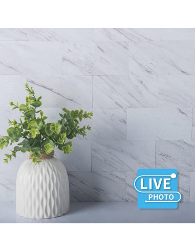 Azulejo Autoadhesivo Art3d 32 Piezas 7.62x15.24cm Blanco Granito