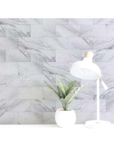 Azulejo Autoadhesivo Art3d 32 Piezas 7.62x15.24cm Blanco Granito Azulejo Autoadhesivo Art3d 32 Piezas 7.62x15.24cm Blanco Granito