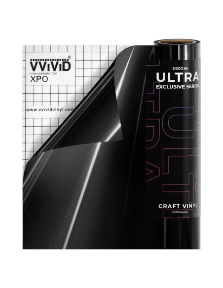 Vinilo para Manualidades VViViD DECO65 Negro Brillante 1.52m x 0.30m Vinilo para Manualidades VViViD DECO65 Negro Brillante 1.52m x 0.30m