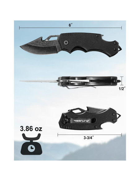 Cuchillo de bolsillo plegable FLISSA mini acero inoxidable 6.35 cm Cuchillo de bolsillo plegable FLISSA mini acero inoxidable 6.35 cm