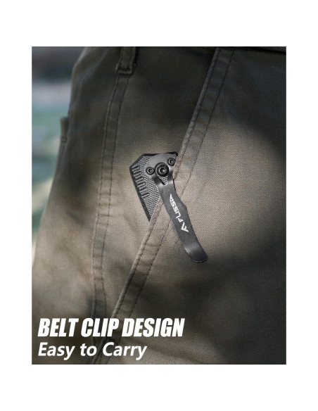 Cuchillo de bolsillo plegable FLISSA mini acero inoxidable 6.35 cm Cuchillo de bolsillo plegable FLISSA mini acero inoxidable 6.35 cm