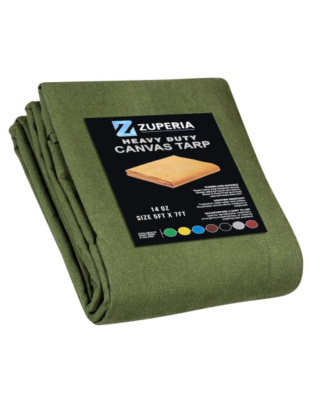 Lona Resistente Zuperia 1.52x2.13m Verde Oliva con Ojetes Lona Resistente Zuperia 1.52x2.13m Verde Oliva con Ojetes