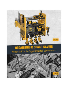 Organizador de Herramientas Eléctricas SUPERDANNY 4 Niveles Montaje Pared 2