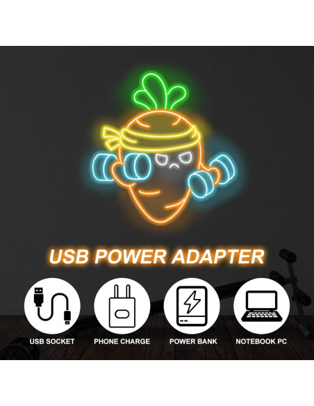 Cartel de Neón Led Carrot Lift 35.1cm para Gimnasio Cartel de Neón Led Carrot Lift 35.1cm para Gimnasio